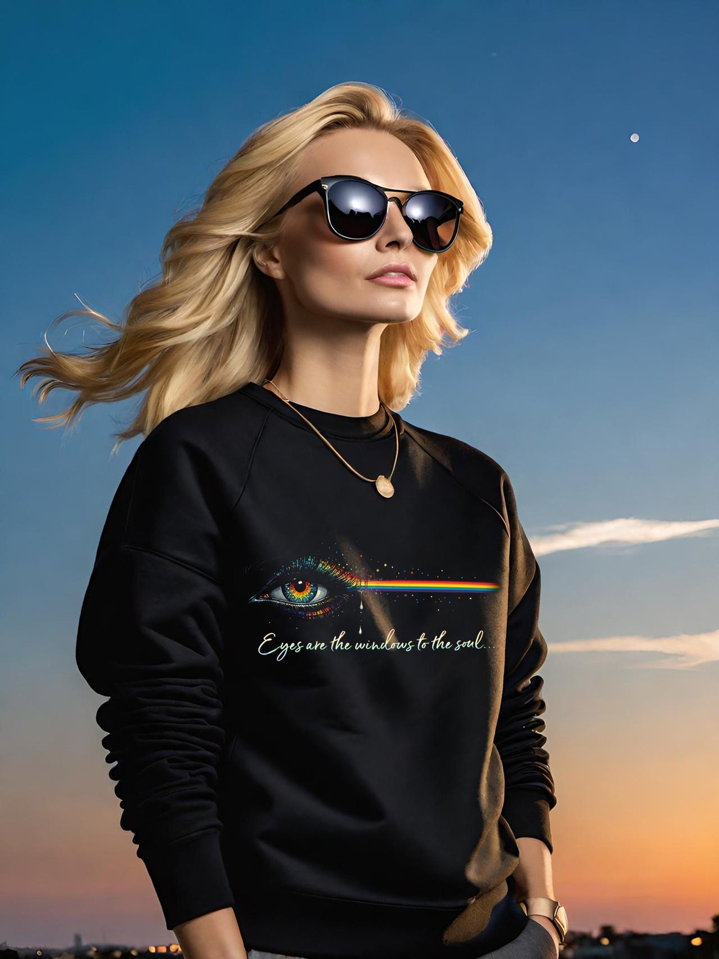 Eyes are the Windows to the Soul. I have always loved that saying! and you are going to love this stunning black sweatshirt perfect for a Anniversary Gift for your Mom, or just a gift for the lady in your life. Available in stylish Hoodies!