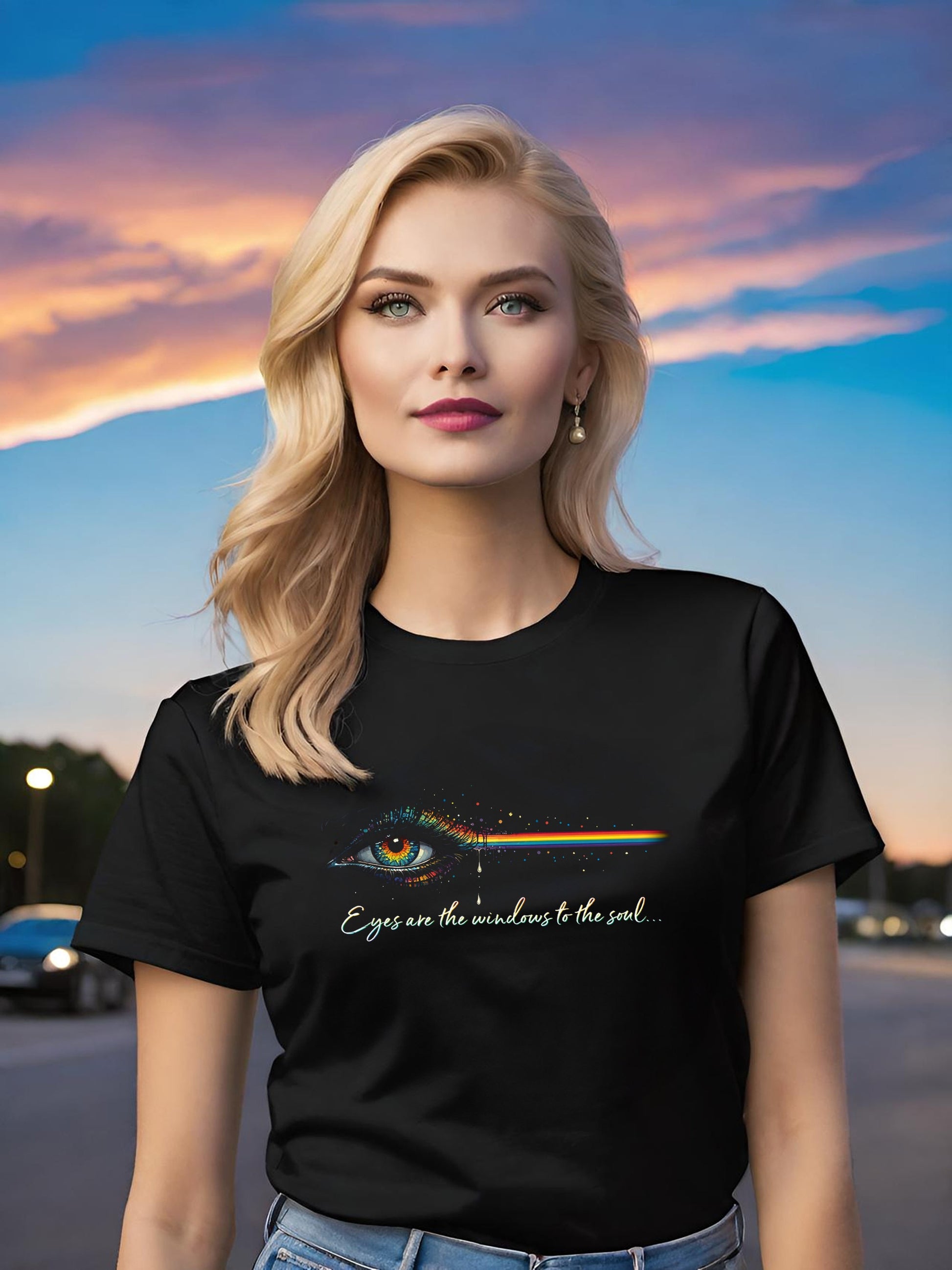 Eyes are the Windows to the Soul. I have always loved that saying! and you are going to love this stunning ladies t-shirt perfect for a Mothers Day Gift for your Mom, or just a gift for the lady in your life. Available in Bella Canvas t-shirts.