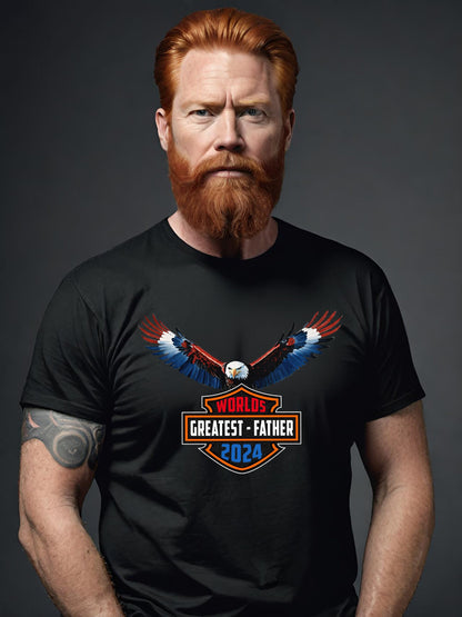 This awesome fathers day t-shirt is the perfect gift for that Biker dad in your life. This Harley Davidson inspired Dads Day black cotton t-shirt come in short or long sleeve in a variety of colors. Get your now just in time for fathers day.