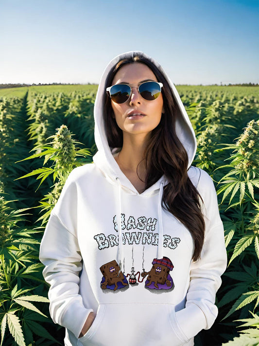 Hash Brownies is quite literally a Hoodie depicting hash brownies getting stoned and chilling out. Get your Hash Brownies Hooded sweatshirt today while your still high on hash brownies?