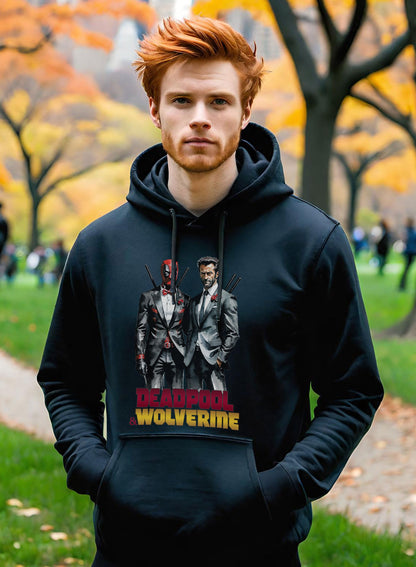 Deadpool and Wolverine Hoodies available in 100% cotton unisex hoodies for men and women. Get your Deadpool 3Hoodie or sweatshirt today just in time for the Deadpool 3 movie. Available in Gildan unisex hoodies or sweatshirts.