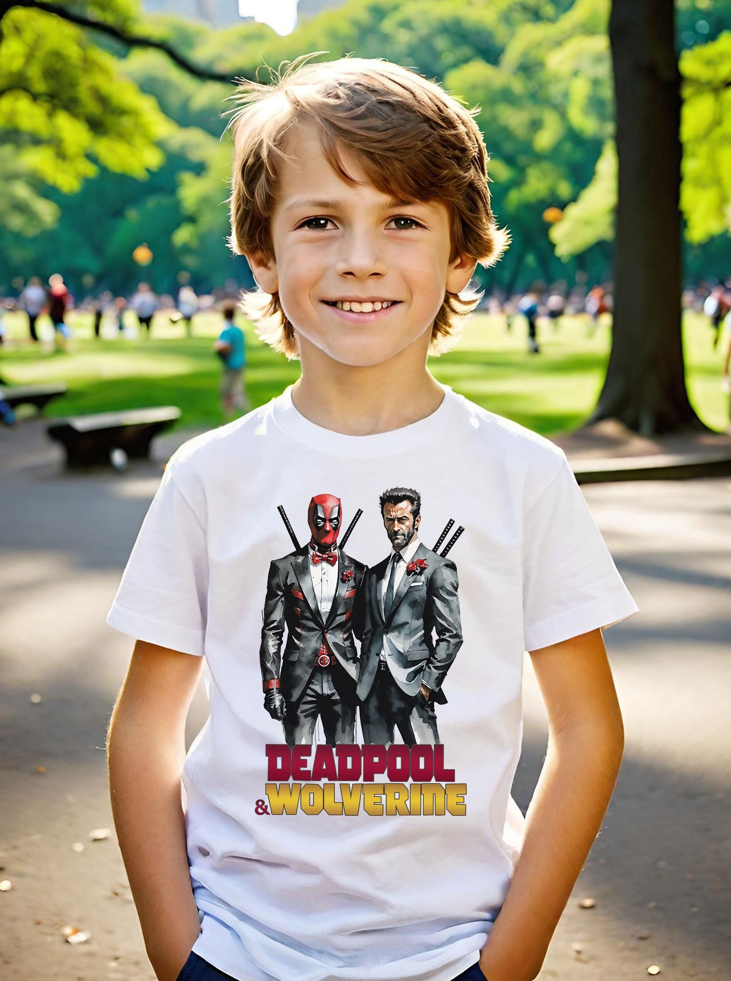 Deadpool and Wolverine t-shirt available in t-shirts for boys, available in boys Toddler Sizes as well as Youth t-shirts. Get your Deadpool 3 t-shirt today just in time for the Deadpool 3 movie