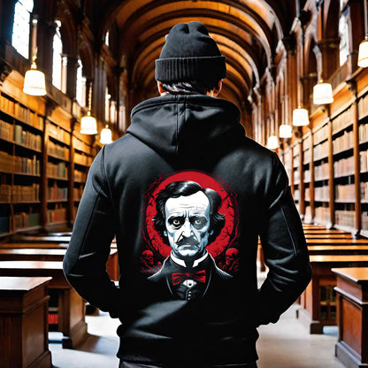 Gothic Edgar Allen Poe Hoodie - Unisex Hooded Sweatshirt