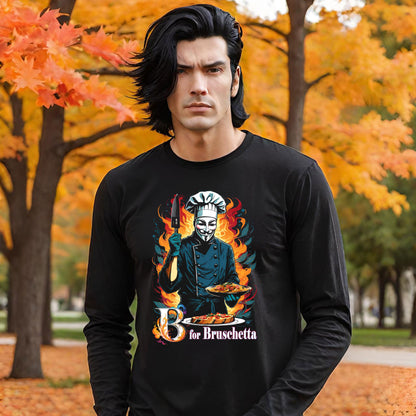 V for Vendetta Foodie Parody Long Sleeve Tee, Movie Buff Gift, Geek Culture Shirt, Casual Wear, Comic-Con Apparel