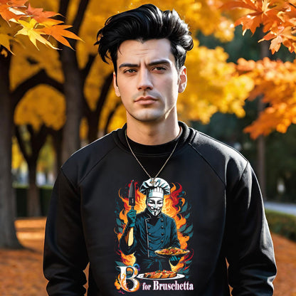 V for Vendetta Parody Foodie Sweatshirt, Funny Movie Buff Crew Neck Jumper, Geeky Dystopian Pullover, Casual Wear, Gift for Nerds