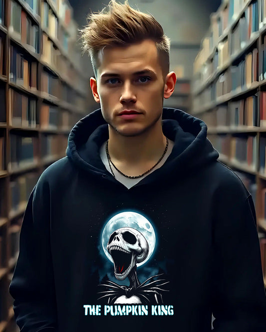 Halloween Pumpkin King Hoodie, Unisex Sweatshirt, Cozy Fall Apparel, Spooky Season Gift, Nightmare Before Christmas Merchandise