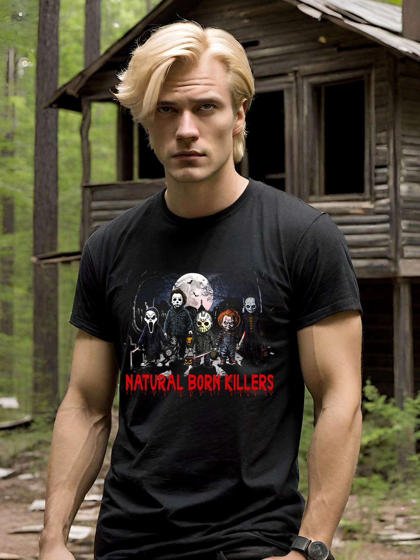 Natural Born Killers t-shirt, Movie Murders T-shirt, Ghostface Tee, Jason Voorhees T-shirt, Michael Myers Tee. Chucky Tee, Pinhead T-shirt, Halloween T-shirt, Unisex Ultra Cotton Tee