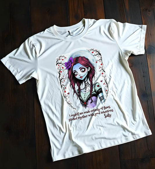 Sally T-Shirt, Unisex Softstyle Tee with Quote, Jack and Sally Fan Apparel, Nightmare Before Xmas Design