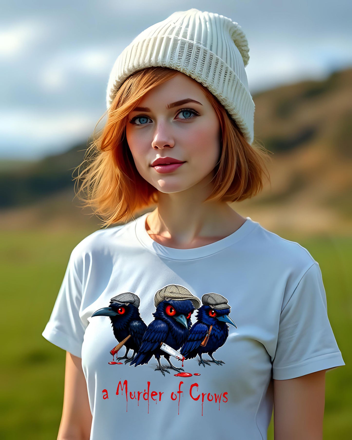 Murder of Crows Unisex Tee Shirt, Funny Crow Graphic Cotton T-shirt, Boston Mobster Style, Wise Guys Tee, Crow Theme Shirt, Gothic Bird Tee,